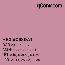 颜色代码: HEX #C98DA1 | qconv.com