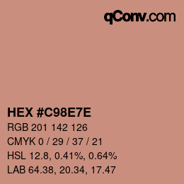 Color code: HEX #C98E7E | qconv.com