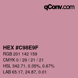 Color code: HEX #C98E9F | qconv.com