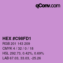 Color code: HEX #C98FD1 | qconv.com