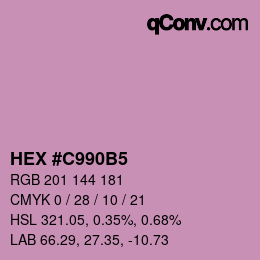 Color code: HEX #C990B5 | qconv.com