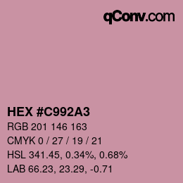 Color code: HEX #C992A3 | qconv.com