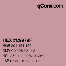 Farbcode: HEX #C9979F | qconv.com