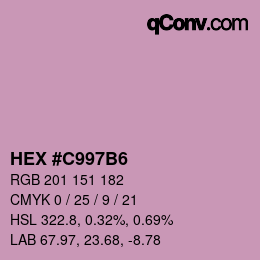 Color code: HEX #C997B6 | qconv.com