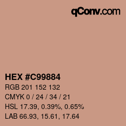 カラーコード: HEX #C99884 | qconv.com