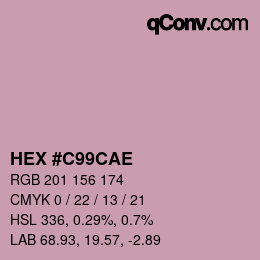 Farbcode: HEX #C99CAE | qconv.com