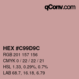 Color code: HEX #C99D9C | qconv.com