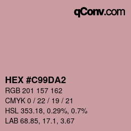 Color code: HEX #C99DA2 | qconv.com