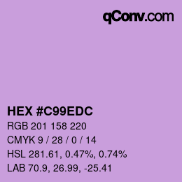 Código de color: HEX #C99EDC | qconv.com