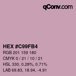 Color code: HEX #C99FB4 | qconv.com