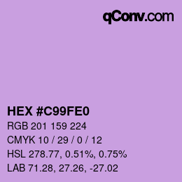Color code: HEX #C99FE0 | qconv.com