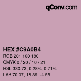 Farbcode: HEX #C9A0B4 | qconv.com