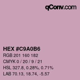 Color code: HEX #C9A0B6 | qconv.com