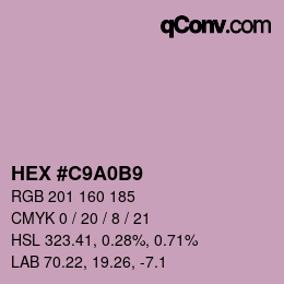 カラーコード: HEX #C9A0B9 | qconv.com