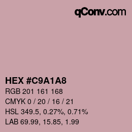 カラーコード: HEX #C9A1A8 | qconv.com