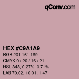 Farbcode: HEX #C9A1A9 | qconv.com