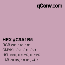 Farbcode: HEX #C9A1B5 | qconv.com