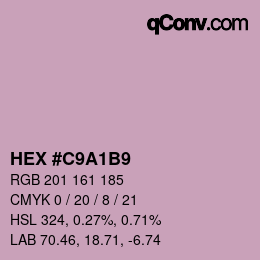 Color code: HEX #C9A1B9 | qconv.com