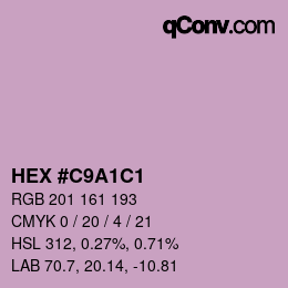 カラーコード: HEX #C9A1C1 | qconv.com