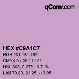 Color code: HEX #C9A1C7 | qconv.com