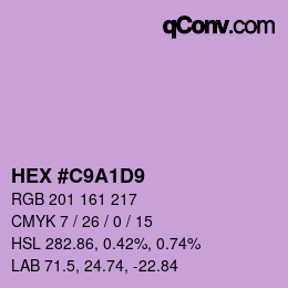 Color code: HEX #C9A1D9 | qconv.com