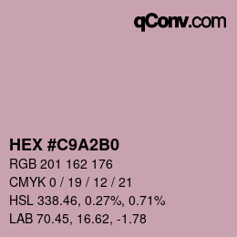 カラーコード: HEX #C9A2B0 | qconv.com