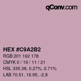 Color code: HEX #C9A2B2 | qconv.com