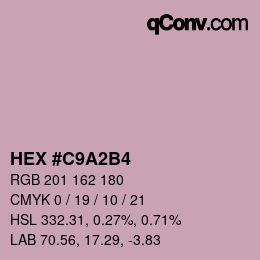 カラーコード: HEX #C9A2B4 | qconv.com