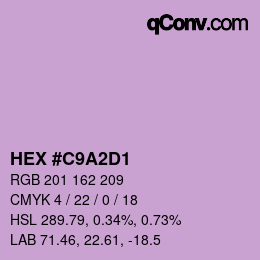 カラーコード: HEX #C9A2D1 | qconv.com