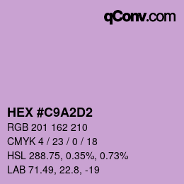 Color code: HEX #C9A2D2 | qconv.com