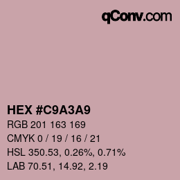 颜色代码: HEX #C9A3A9 | qconv.com