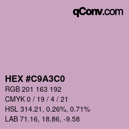 Color code: HEX #C9A3C0 | qconv.com