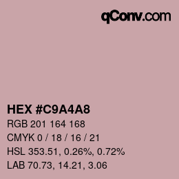 Color code: HEX #C9A4A8 | qconv.com