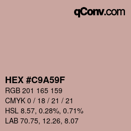 Código de color: HEX #C9A59F | qconv.com