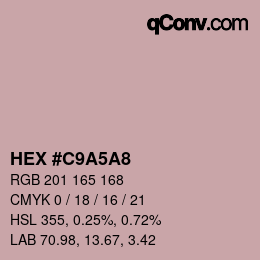 Color code: HEX #C9A5A8 | qconv.com