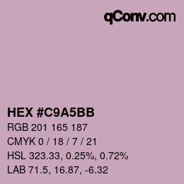 Farbcode: HEX #C9A5BB | qconv.com