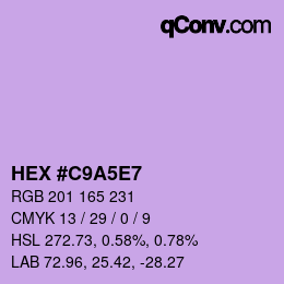 Color code: HEX #C9A5E7 | qconv.com