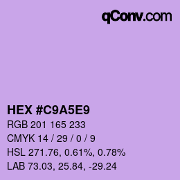 Color code: HEX #C9A5E9 | qconv.com