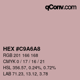 Color code: HEX #C9A6A8 | qconv.com