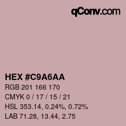 Farbcode: HEX #C9A6AA | qconv.com