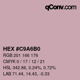 Color code: HEX #C9A6B0 | qconv.com