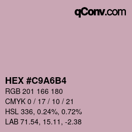 Color code: HEX #C9A6B4 | qconv.com