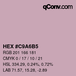 カラーコード: HEX #C9A6B5 | qconv.com