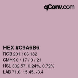 Color code: HEX #C9A6B6 | qconv.com