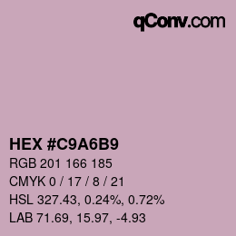 Color code: HEX #C9A6B9 | qconv.com