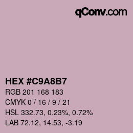 カラーコード: HEX #C9A8B7 | qconv.com