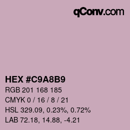 Color code: HEX #C9A8B9 | qconv.com