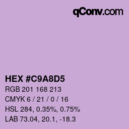 カラーコード: HEX #C9A8D5 | qconv.com
