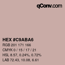Farbcode: HEX #C9ABA6 | qconv.com