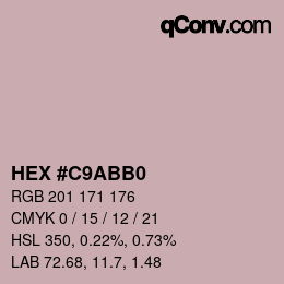 Color code: HEX #C9ABB0 | qconv.com